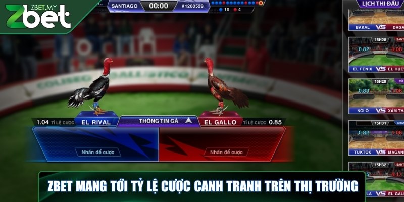 Đá gà ZBET - Mãn nhãn với màn so tài đỉnh cao của chiến kê 2 ZBET mang tới tỷ lệ cược canh tranh trên thị trường